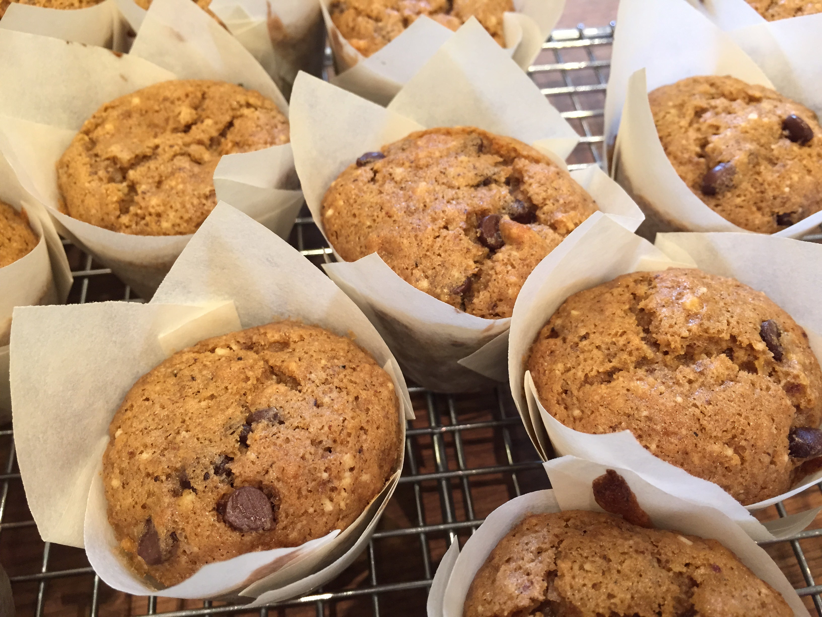 Healthy Oatmeal Chocolate Chip Muffins (Gluten-Free + Vegan)