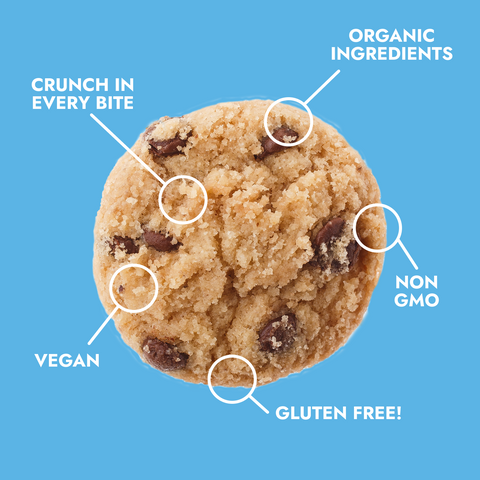 3 pack- Chocolate Chip Cookie Bites, 5 oz bags, Gluten Free, Vegan