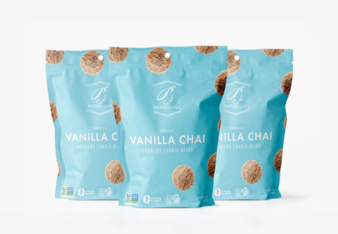 3 pack- Vanilla Chai Cookie Bites, 5 oz bags